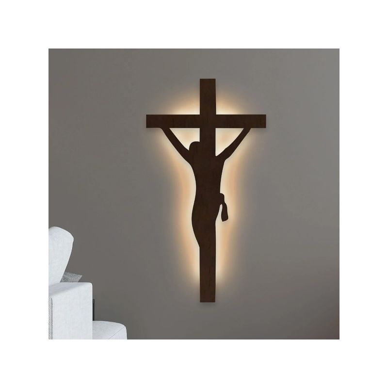 Dekorstation Jesus On Cross Laser Cut Led Decorative Backlit (12 x 18 inches)