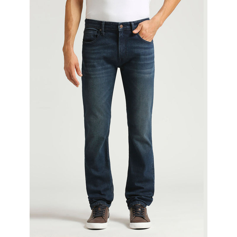 Pepe Jeans Navy Blue Vapour Slim Fit Mid Waist Jeans (36)