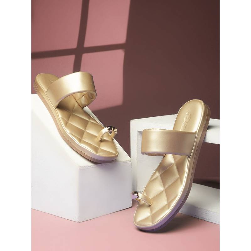 Bata Women Gold Flats (UK 4)