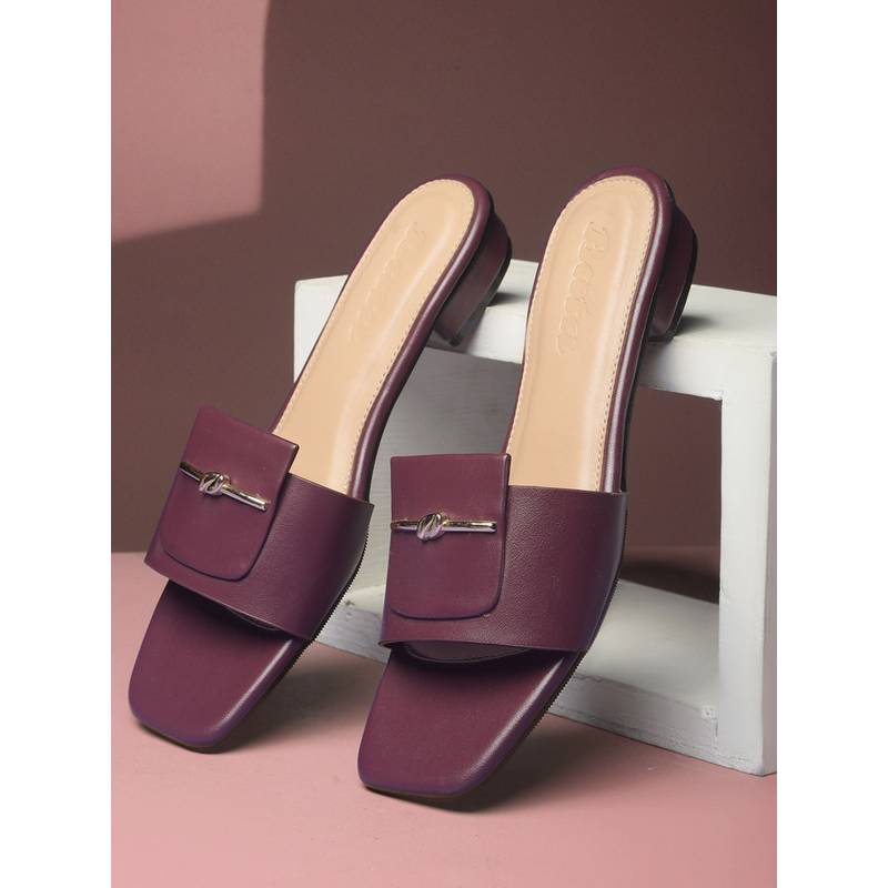 Bata Women Maroon Flats (UK 3)