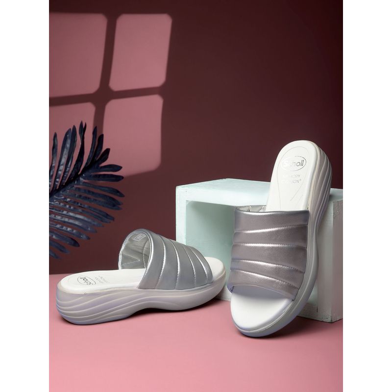 Scholl Women Silver Sandals (UK 4)