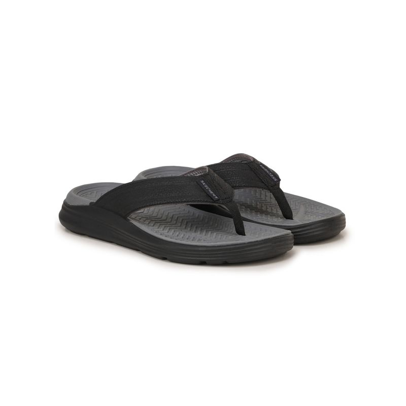 SKECHERS Men Black SARGO Sandals (UK 10)