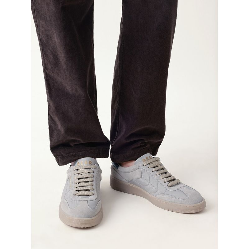THE BEAR HOUSE Men Grey Suede Lace-Up Sneakers (EURO 42)