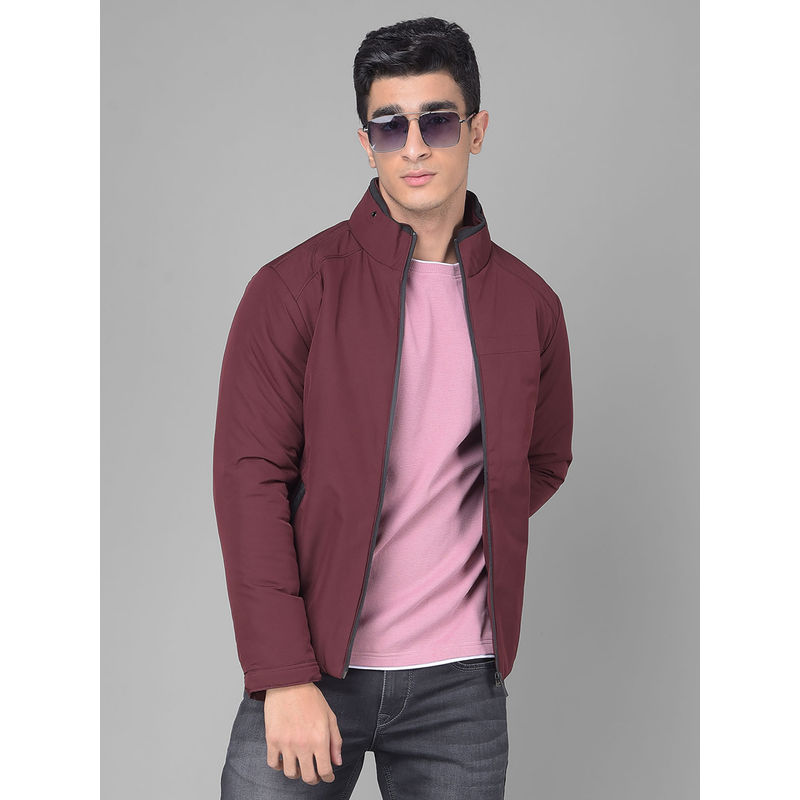 CRIMSOUNE CLUB Men's Maroon Bomber Jacket (S)