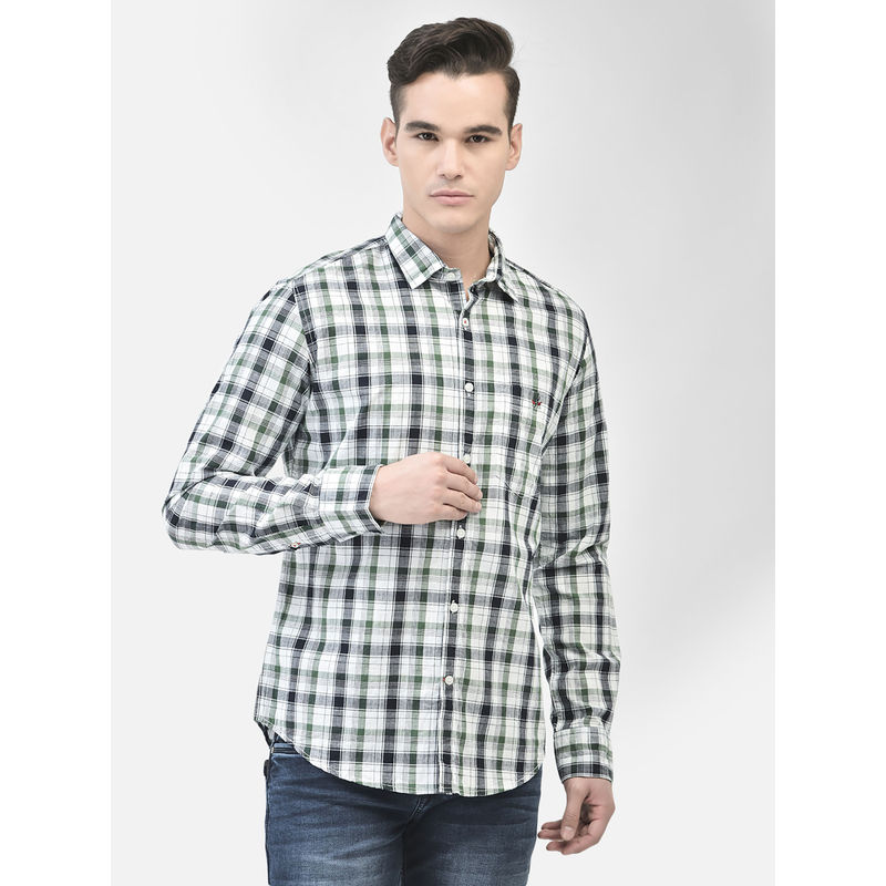 CRIMSOUNE CLUB Men's Multicolor Checked Shirt (XL)