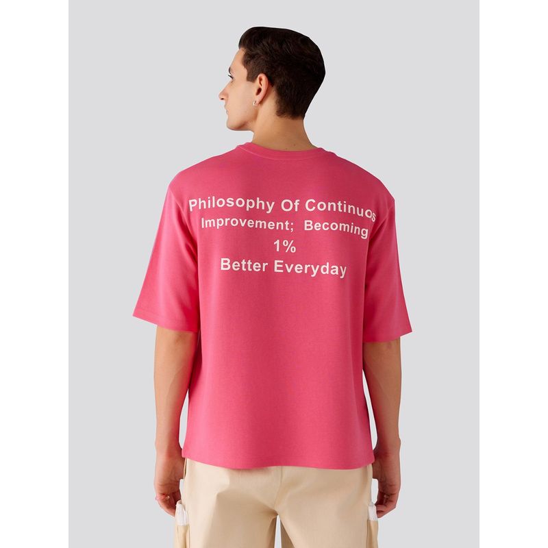 Muvazo Kaizen Oversized Unisex T-Shirt - Pink (XS)