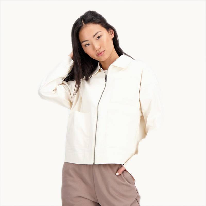 New Balance Women's Cream Bomber Jacket (L)