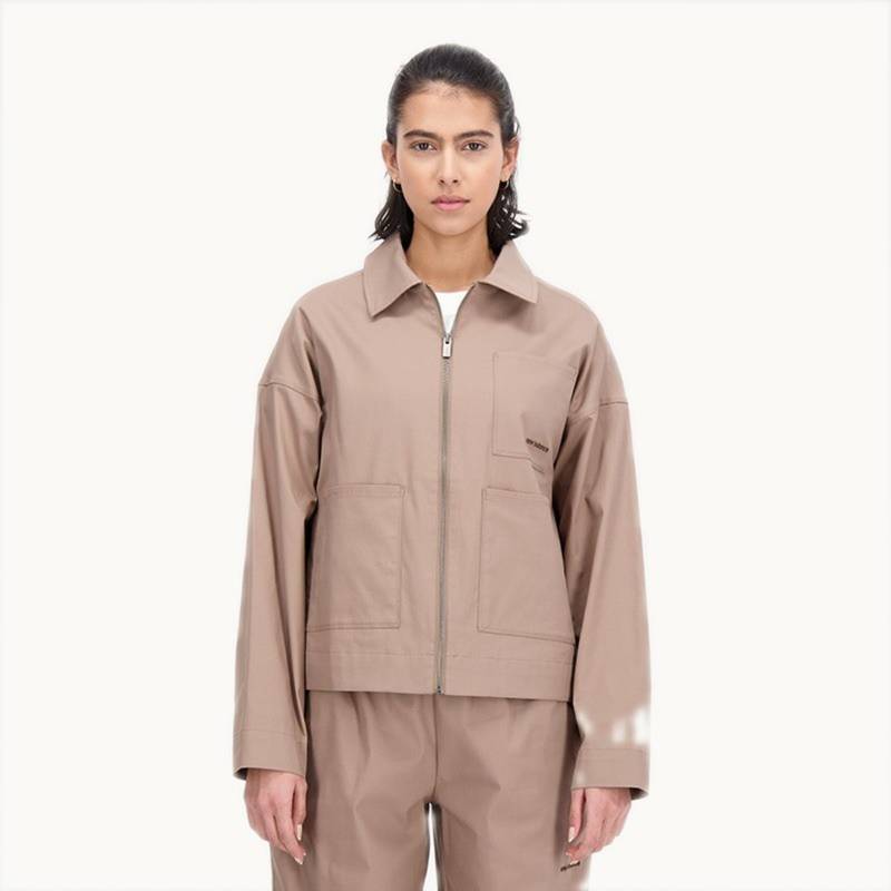 New Balance Women's Light Brown Bomber Jacket (L)