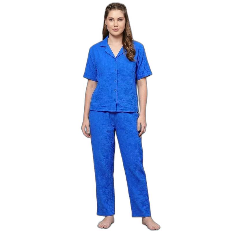 Bstories Women Cotton Solid Night Suit (S)
