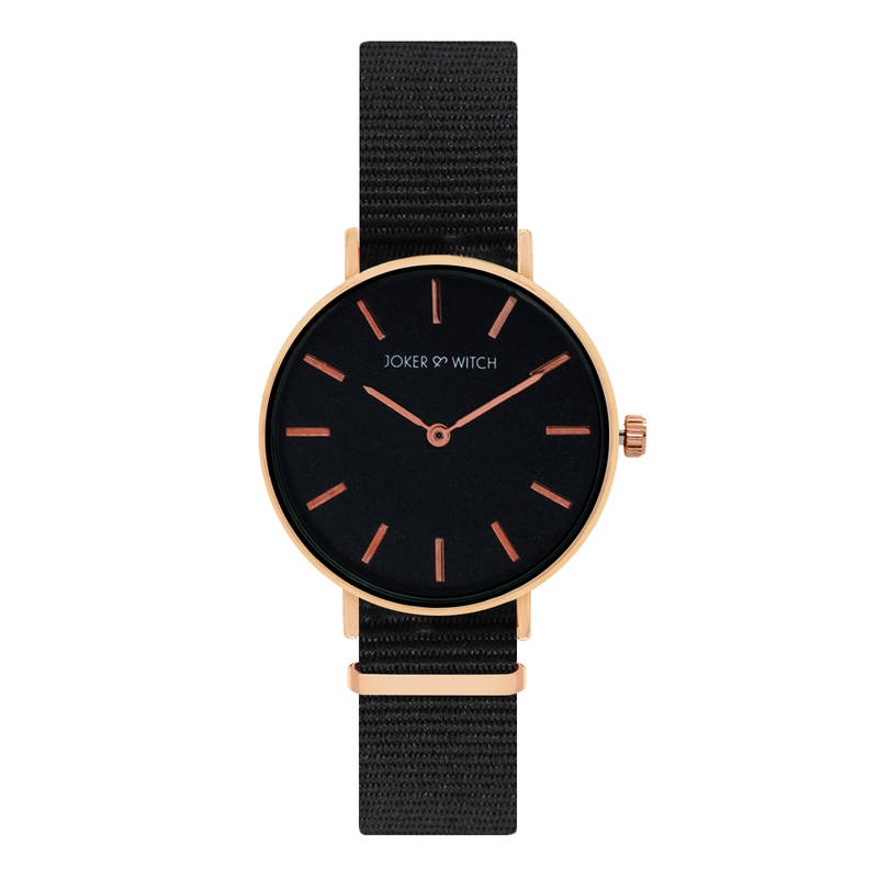 Joker & Witch Paris Classic Black Nato Strap Watch For Women