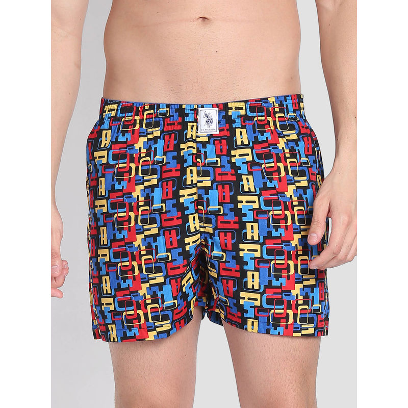 U.S. POLO ASSN. Back Pocket All Over Print IYAC Boxers Multi-Color (S)