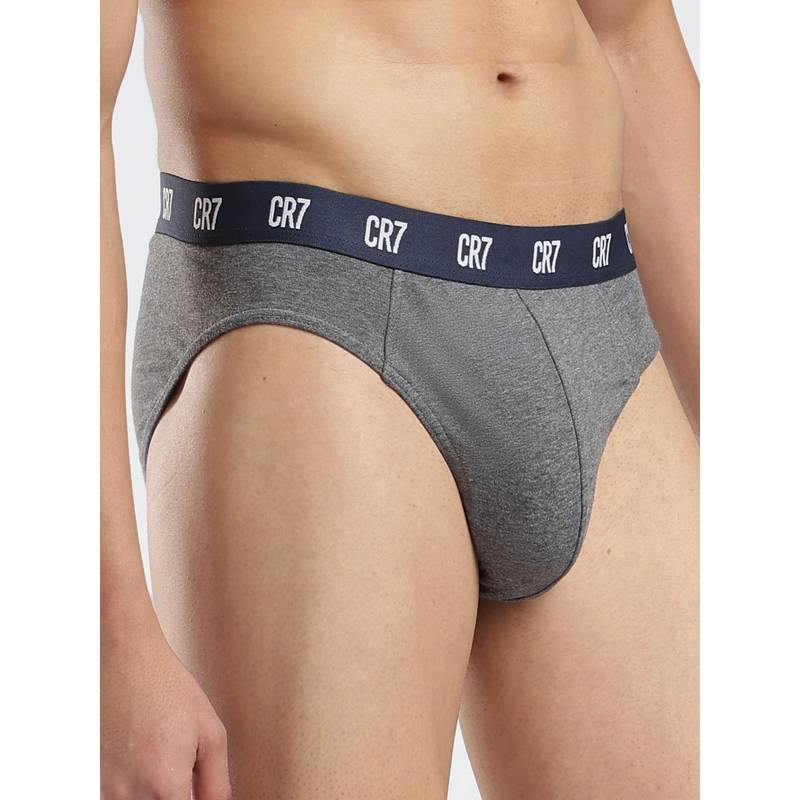 CR7 Cristiano Ronaldo Mens Everyday Comfort Fit Cotton Briefs (Pack Of 3) (XL)