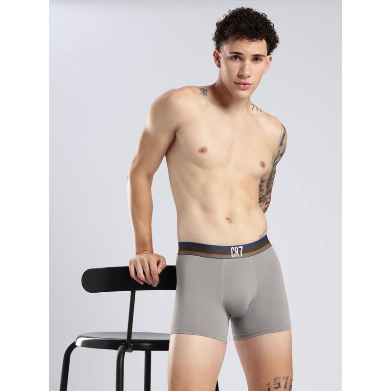 CR7 Cristiano Ronaldo Premium Comfort Fit Cotton Stretch Underwear Trunks (Pack Of 2) (S)