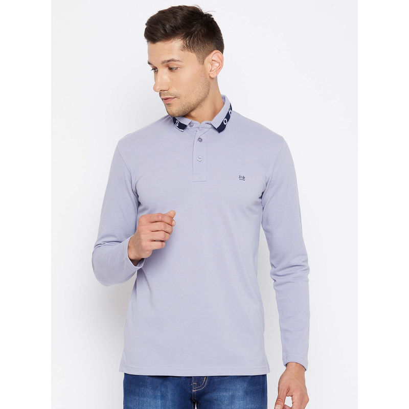 Okane Mens Mauve Solid Polyester Collar Neck T-Shirt (2XL)