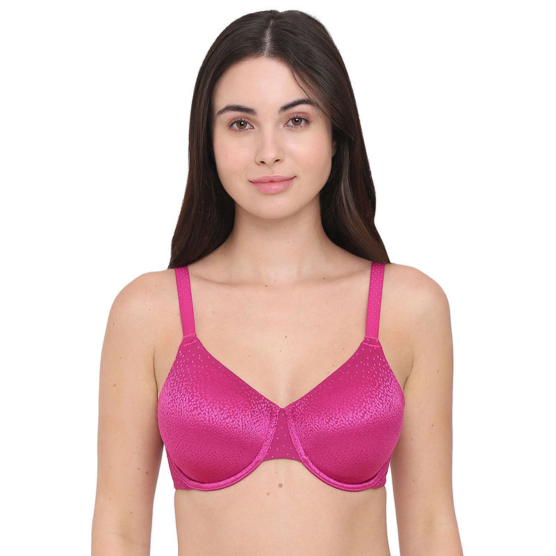 Wacoal Womens Back Appeal Non Padded Wired Full Cup Everyday Plus Size Bra - Magenta (36C)