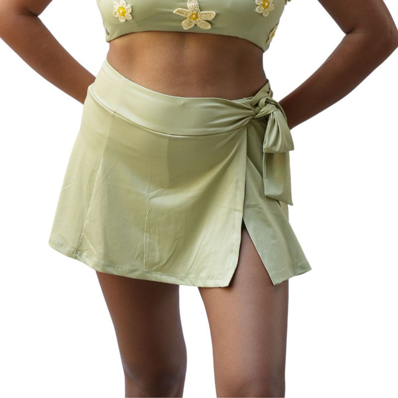 TFW Swim Skort With Tie Up Green (S)