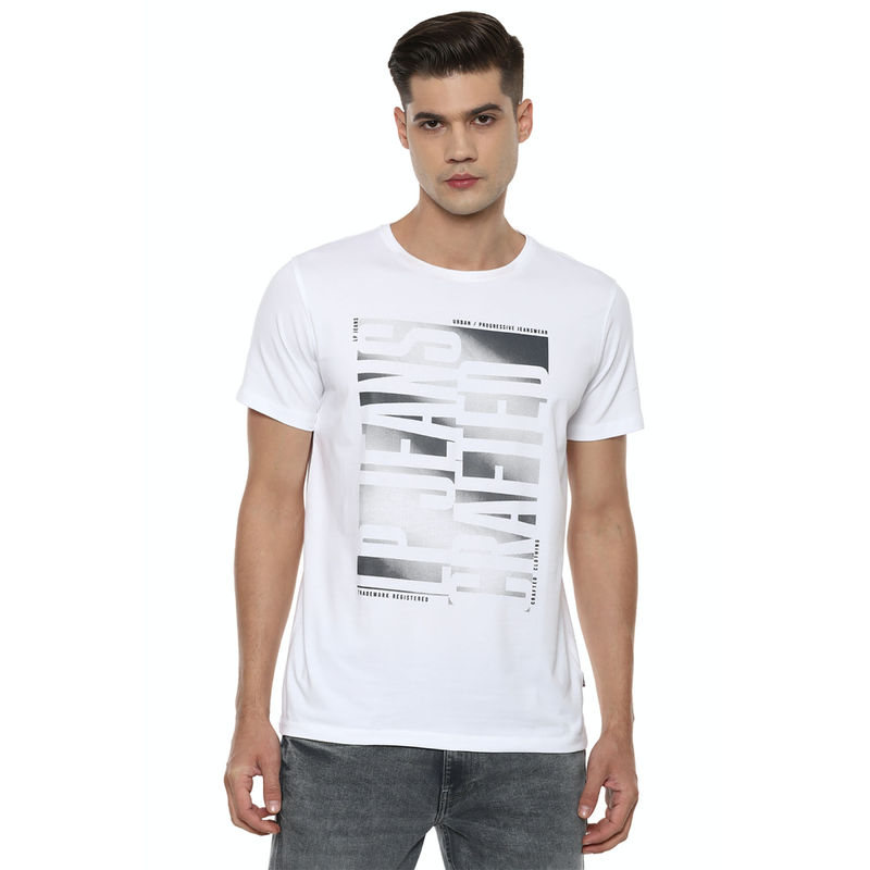 Louis Philippe White T-Shirt (3XL)