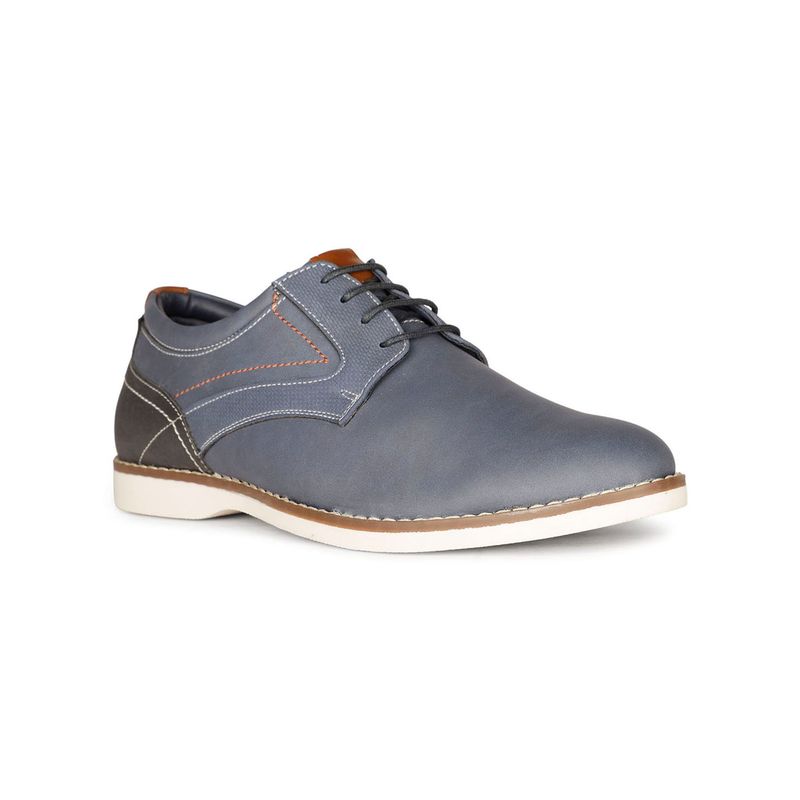 Bata Mens Blue Lace-Ups Formal Derbies (UK 10)