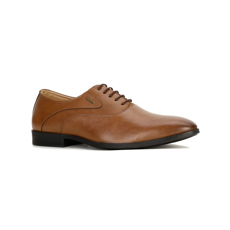 Bata Mens Tan Lace-Ups Formal Oxfords (UK 10)
