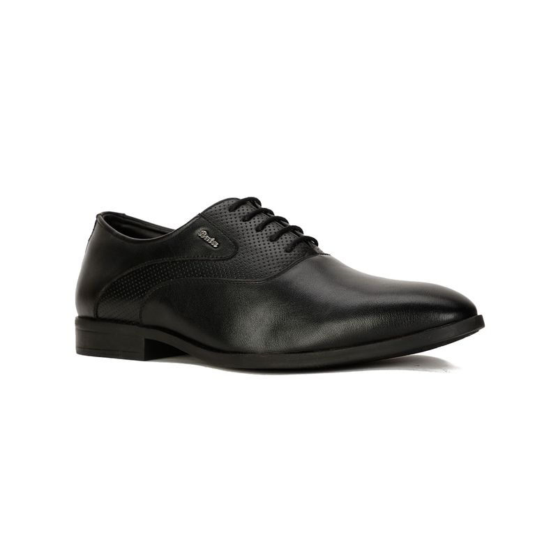 Bata Mens Black Lace-Ups Formal Oxfords (UK 7)