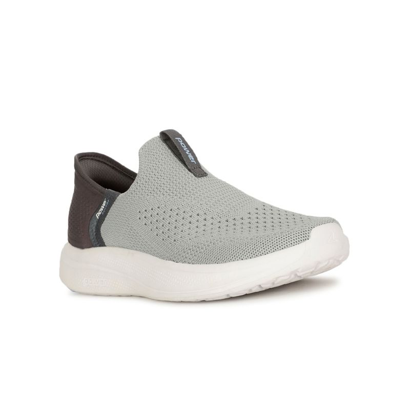 Power Mens Grey Slip On Running Shoes (UK 8)