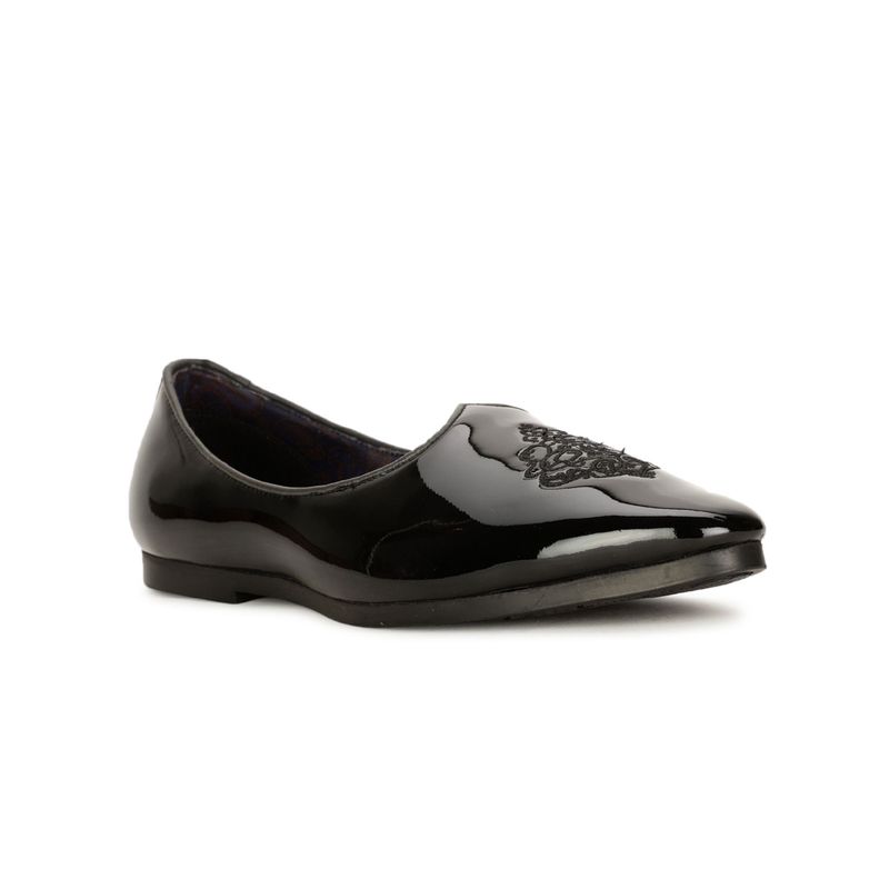 Bata Mens Black Slip On Festive Mojaris (UK 6)