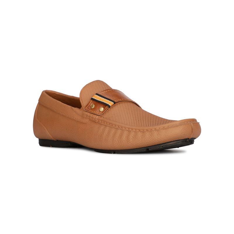 Bata Mens Tan Slip On Casual Loafers (UK 8)