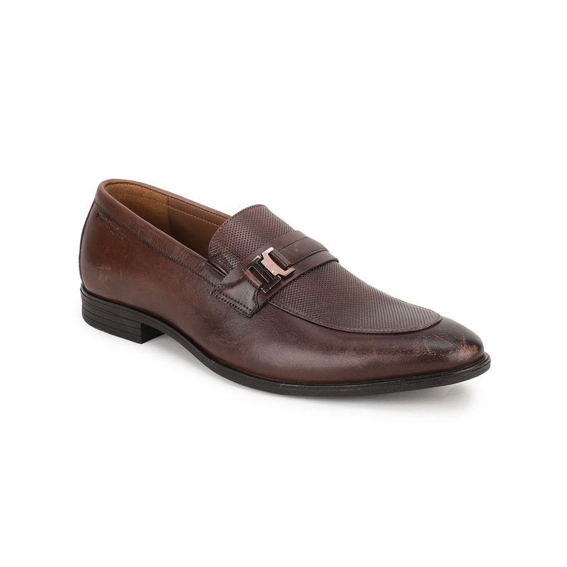 Hush Puppies Mens Brown Slip On Formal Loafers (UK 7)
