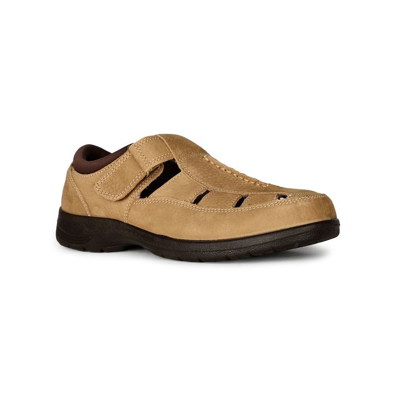 Bata Mens Khaki Velcro Casual Sandals (UK 6)