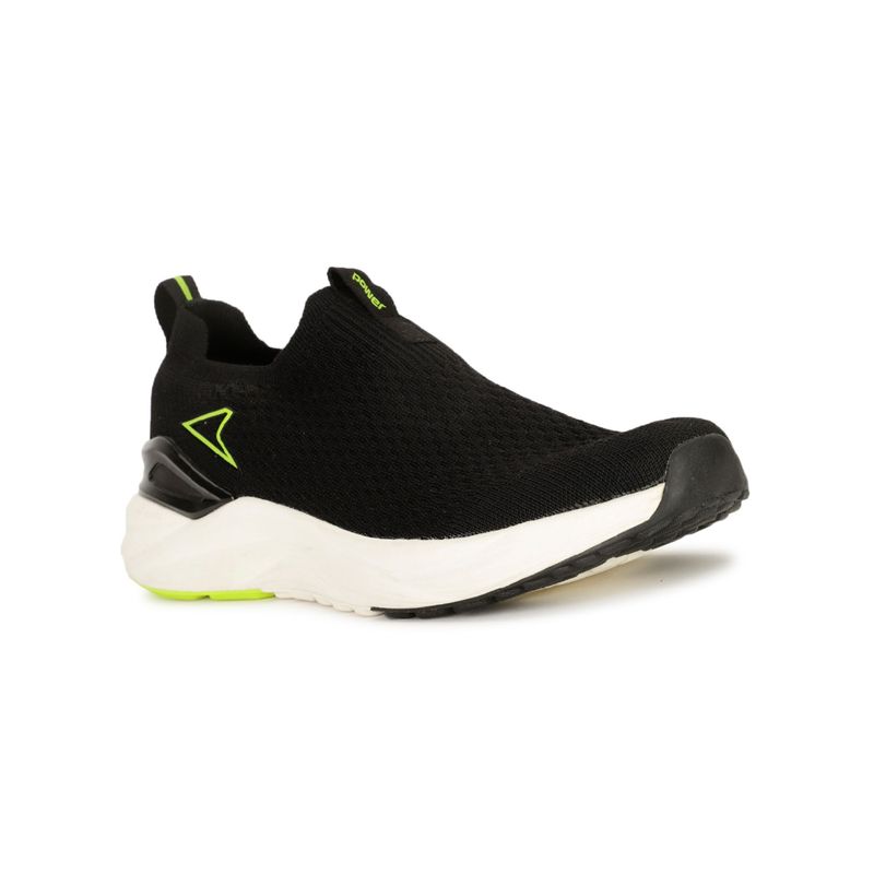 Power Mens Black Slip On Running Shoes (UK 7)
