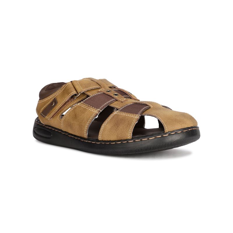 Bata Mens Tan Velcro Casual Sandals (UK 8)