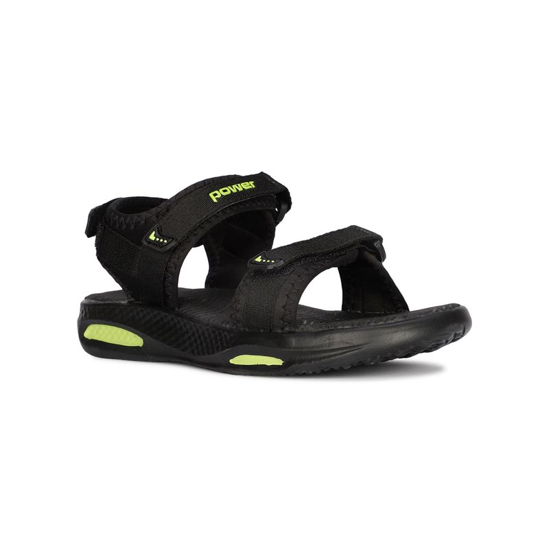 Power Mens Black Velcro Casual Sandals (UK 6)
