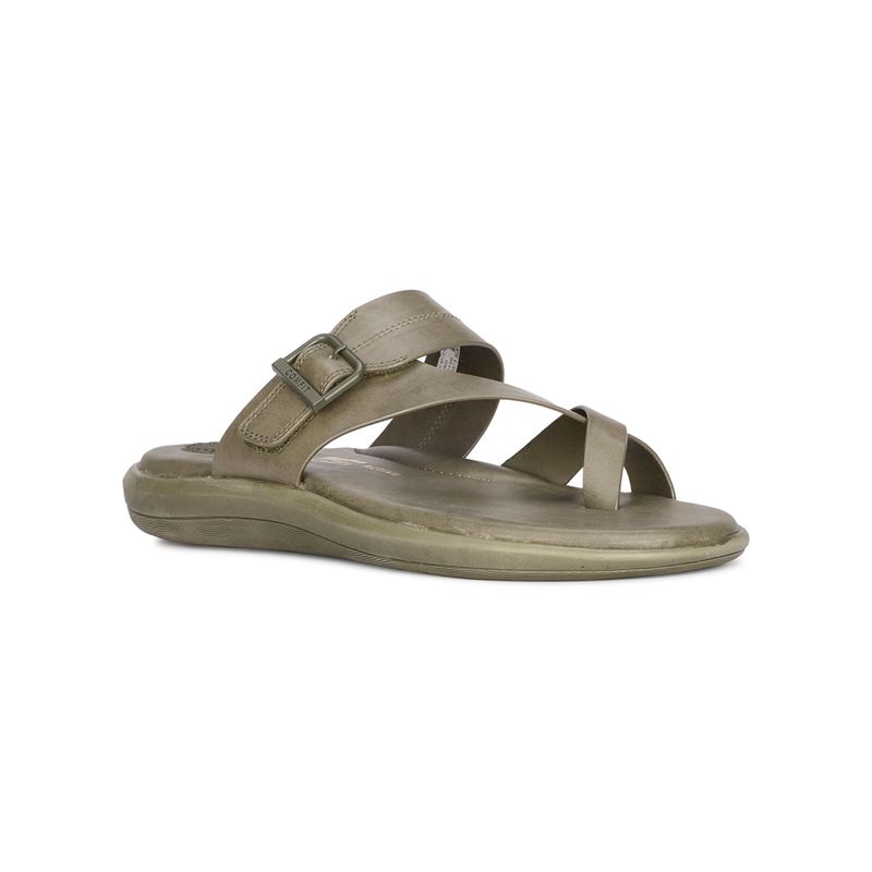 Bata Comfit Mens Olive Slip On Casual Sandals (UK 9)