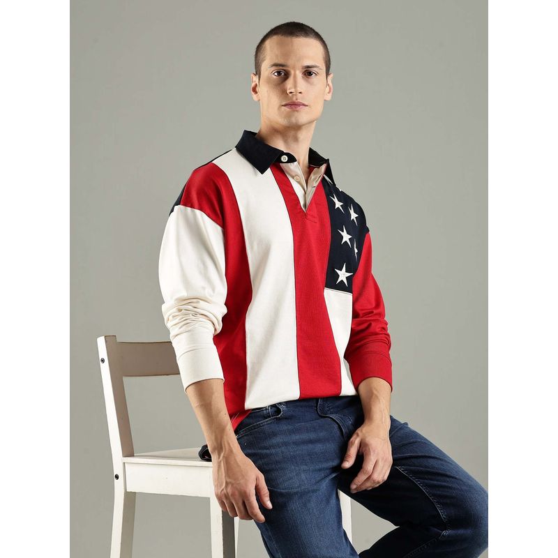 Tommy Hilfiger Printed Relaxed Fit Cotton Sweatshirt (L)