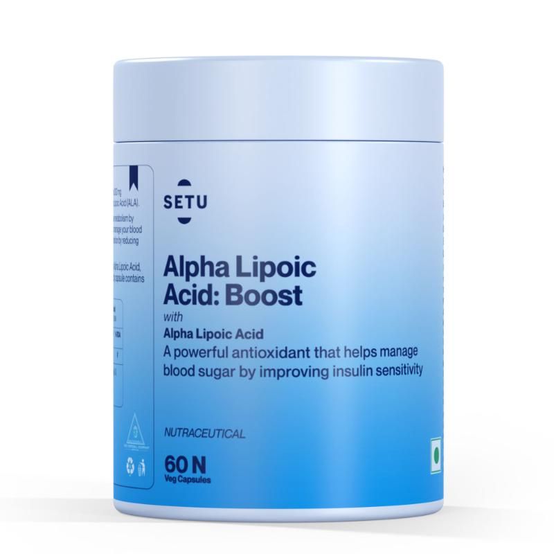 Setu Alpha Lipoic Acid 300 mg| Boosts Liver Function & Energy |Supports Blood Sugar