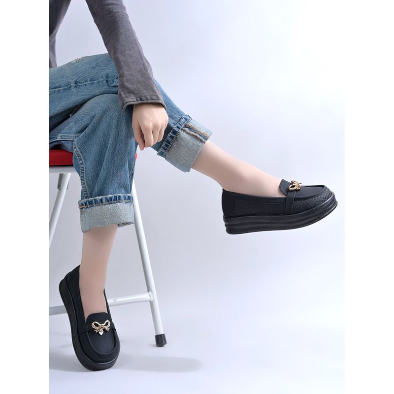 Shoetopia Womens Elegant Platform Loafers (EURO 36)