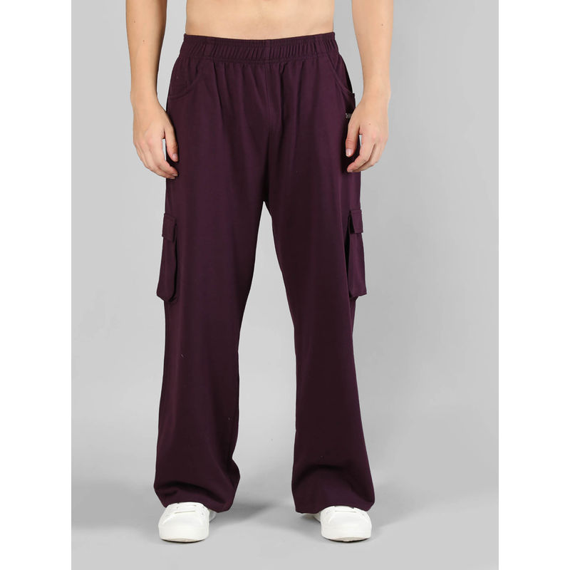 Chkokko Men Wine Casual Track Pants (S)