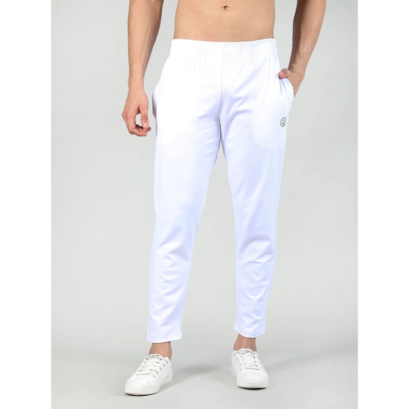 Chkokko Men White Track Pants (S)