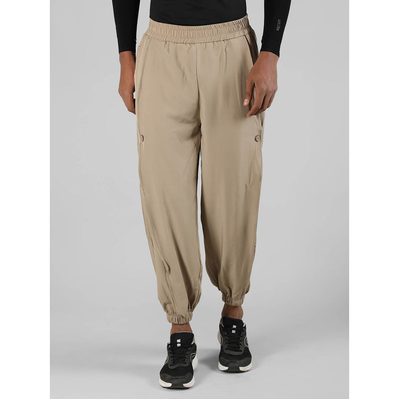 Chkokko Men Khaki Track Pants (XL)