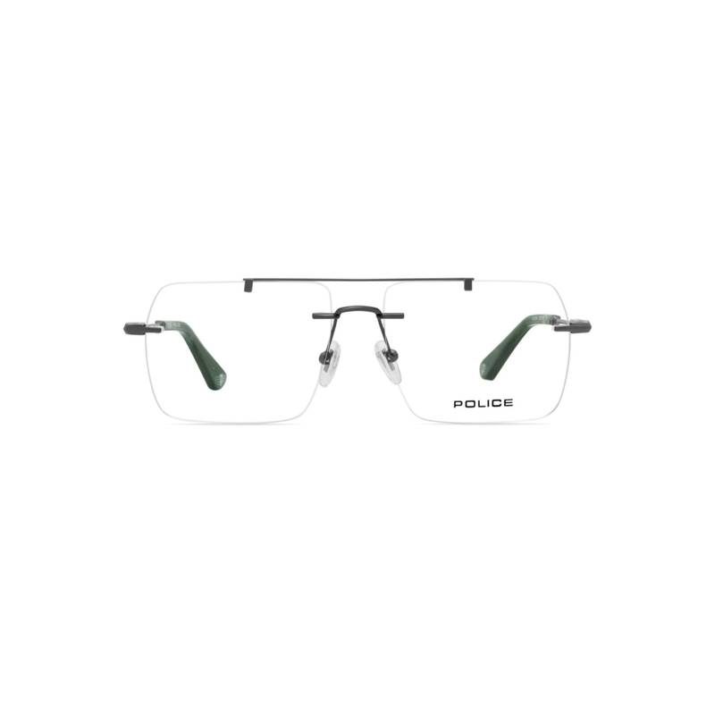 Police Rimless Frame Buy Police Men Rimless Metal Square Grey Eyeglass Frame (57) Online