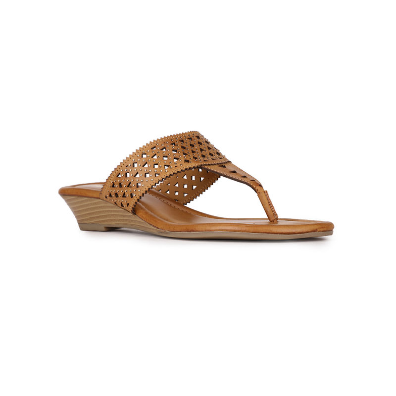 Bata Detail Pattern Copper Wedges (UK 4)