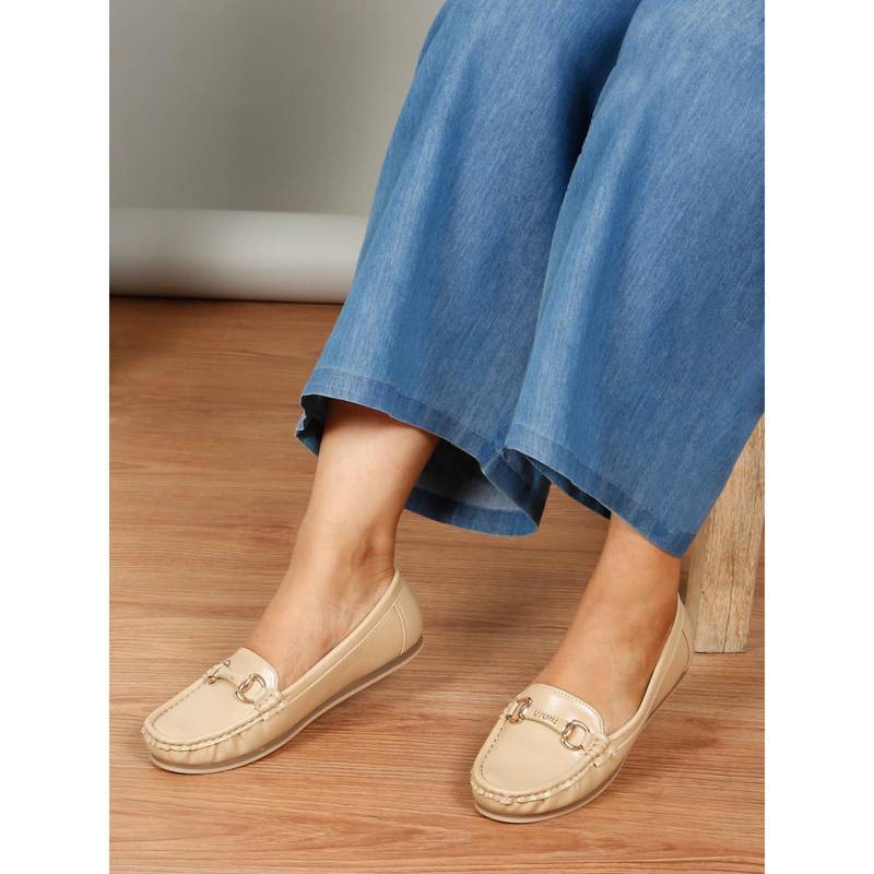 Flat n Heels Women Loafer Beige (EURO 37)
