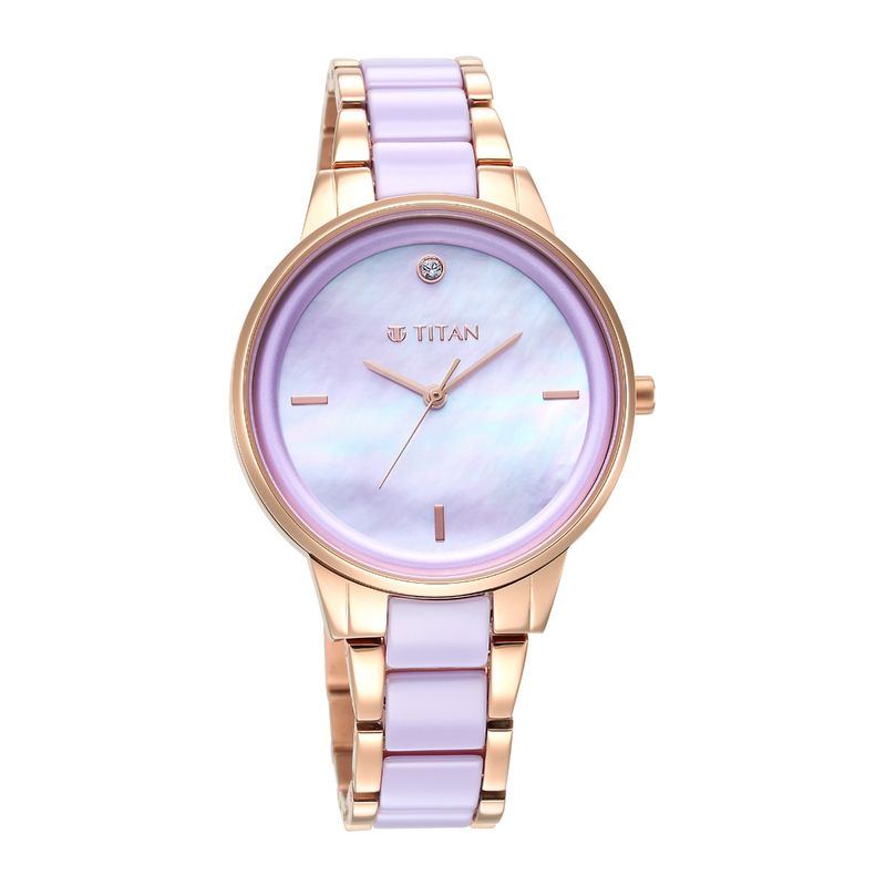 Buy Titan Purple Ceramics 95213KD02 Multi Color Dial Analog