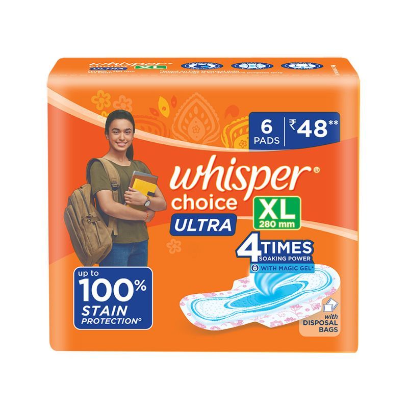 Whisper Choice Ultra XL 6s Sanitary Pads for Women Buy Whisper Choice