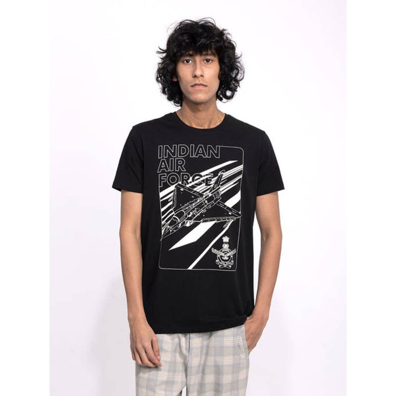 A47 The Tejas Black Iaf T-Shirt (S)