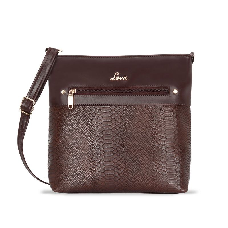 Buy Lavie Brown Solid plain Sling Bags Online