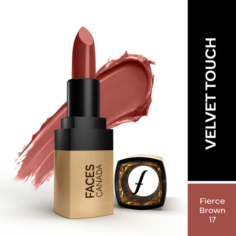 Faces Canada Comfy Matte Velvet Touch Lipstick - Fierce Brown 17, 8HR Longstay