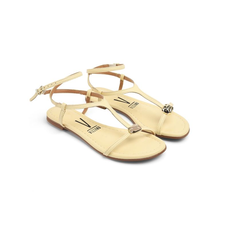 Vizzano Women Strappy Yellow Sandals (EURO 36)