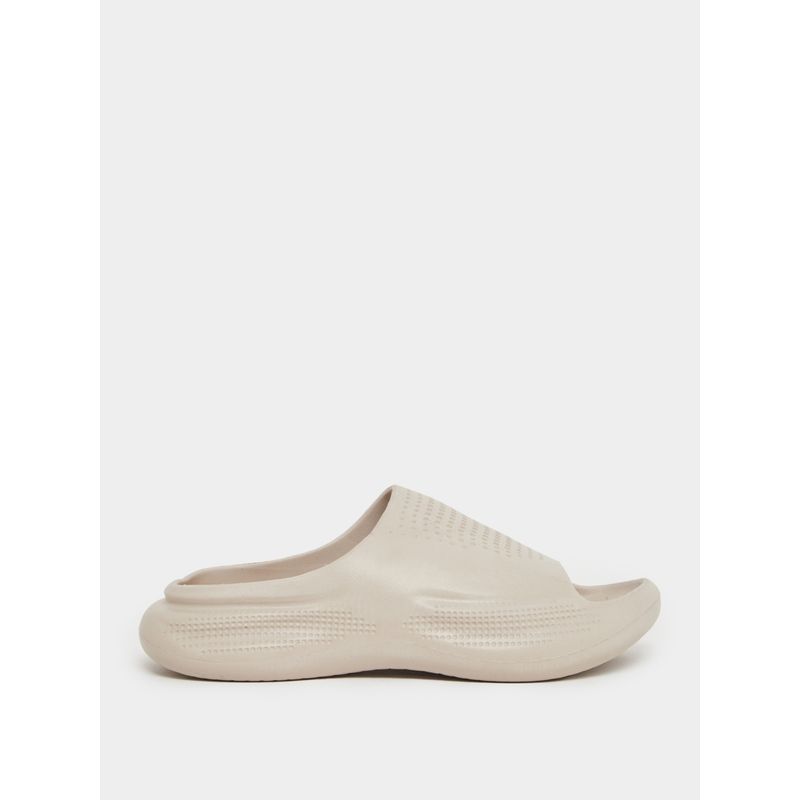 Styli Elevate Men Breathable Upper Comfort Beige Sliders (UK 6)