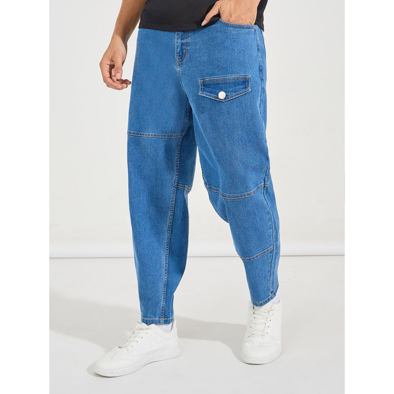 Styli Men Dark Blue Balloon Fit Dark Wash Denim (32)